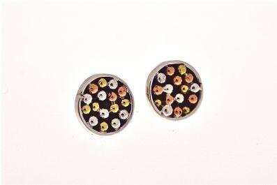 Ironclay Confetti Circle Studs