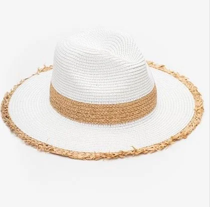 Antler Summer Fedora Raw Edge White 