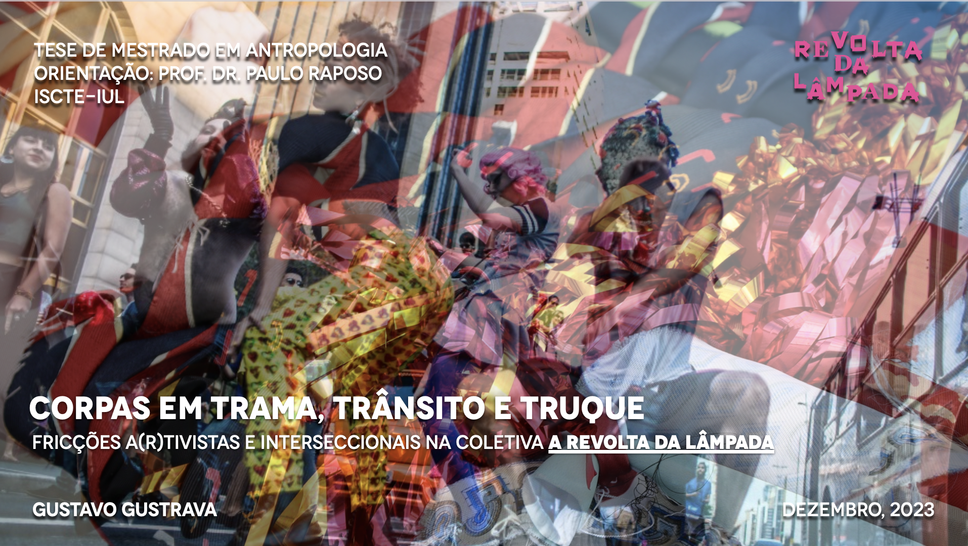 I have a Master''s degree in Anthropology fom ISCTE-IUL, Lisbon, Portugal (2023), mentoured by professor Paulo Raposo . My thesis was about the frictions between art, queer activism, and intersectionality based on the experience of A Revolta da