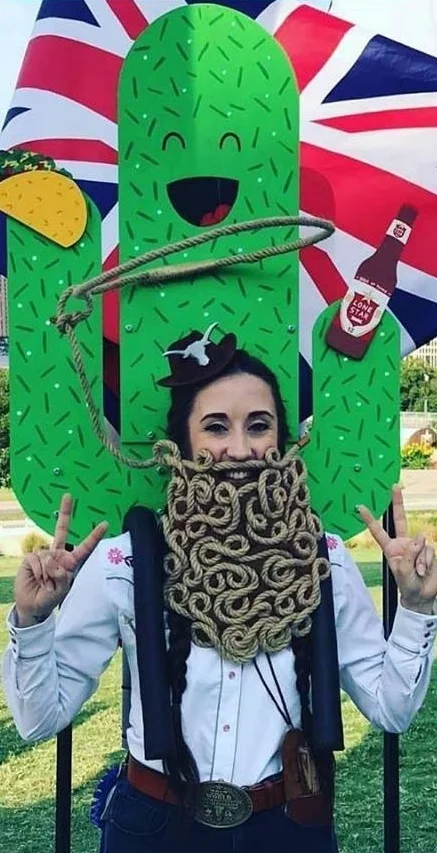 Whiskerina! Alice Jelley: Creative Beard World Champion - photo Courtesy of Austin Facial Hair Club