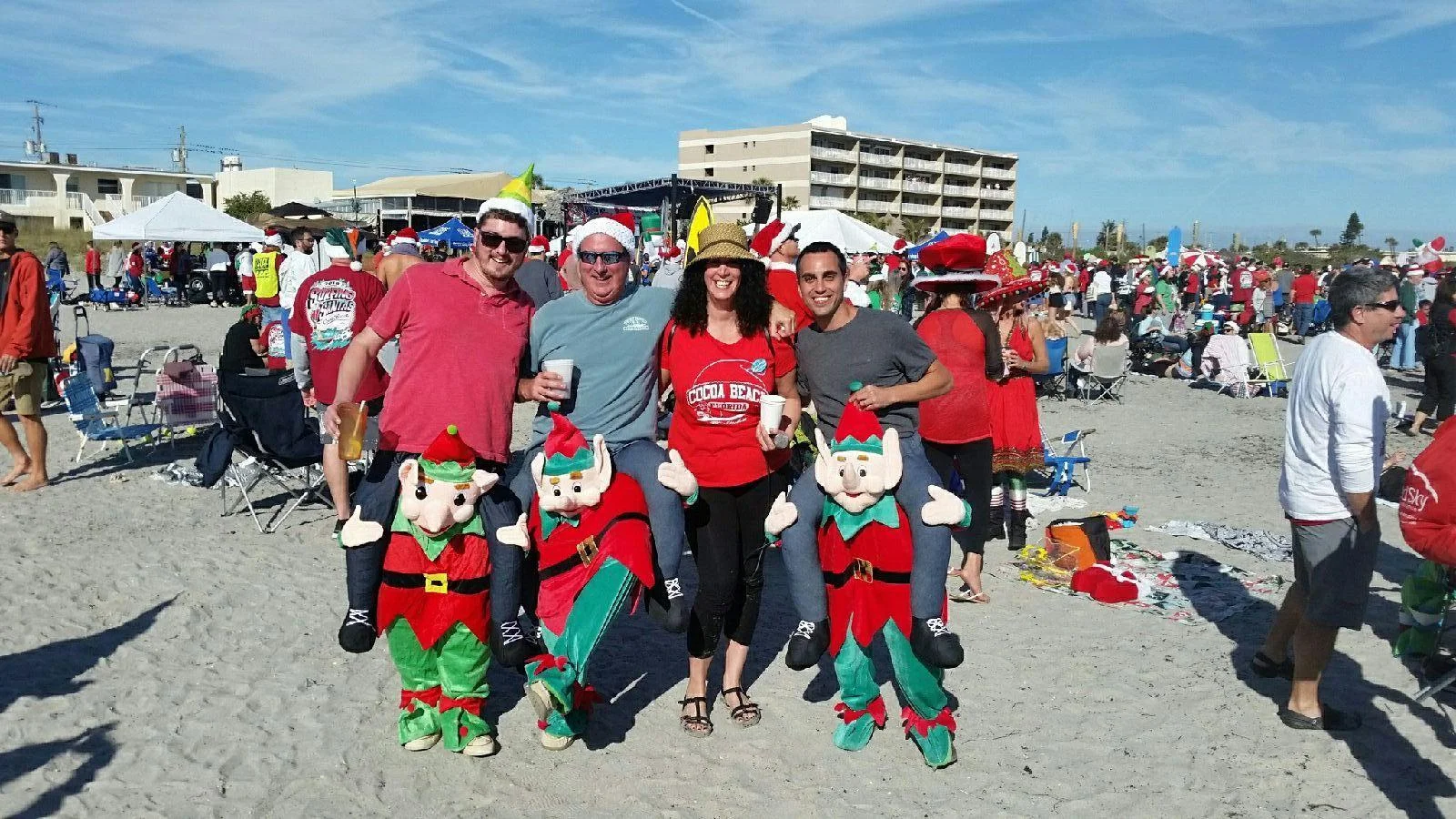 The Close family, their elf friends and Kim