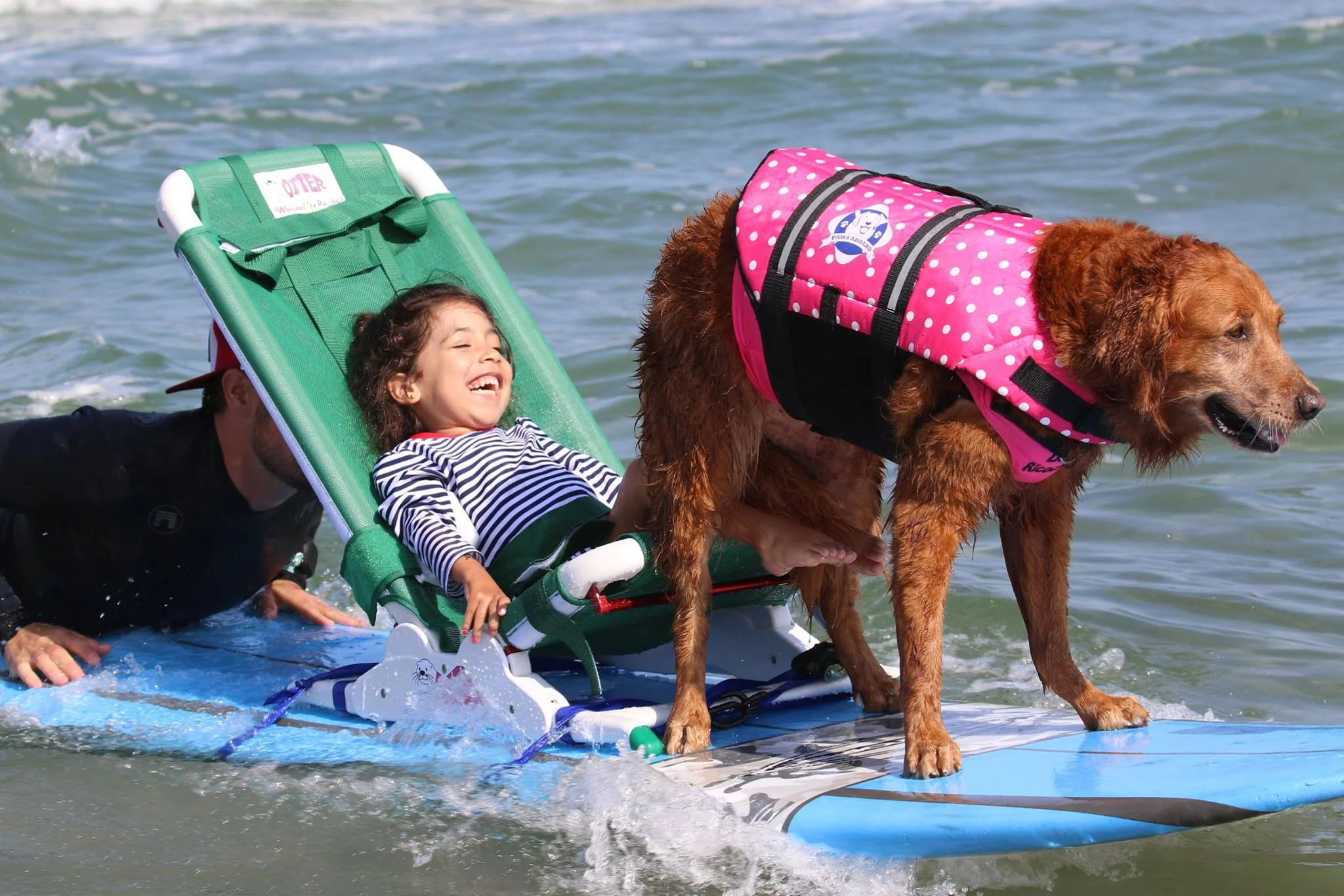 Ricochet surfing with a young fan!