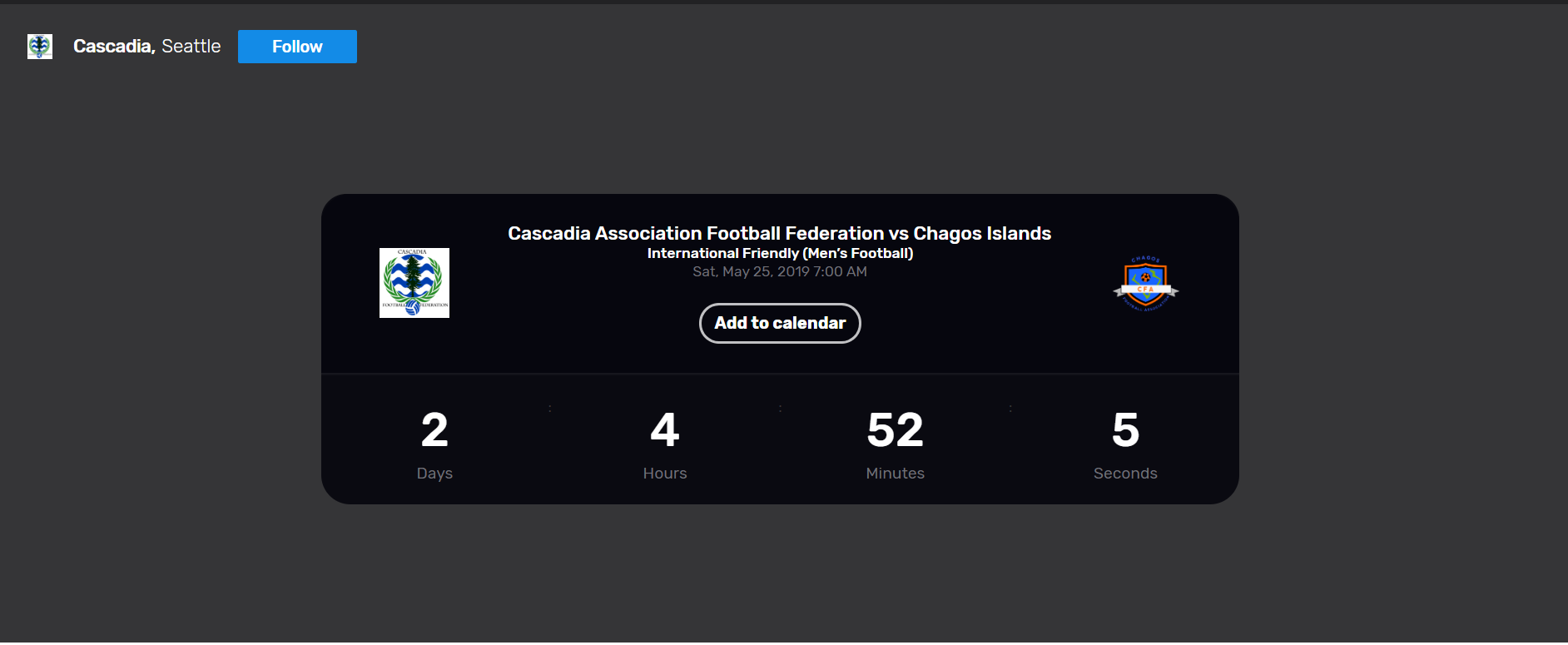 MyCujoo Steaming Link for Chagos Island Match is Live