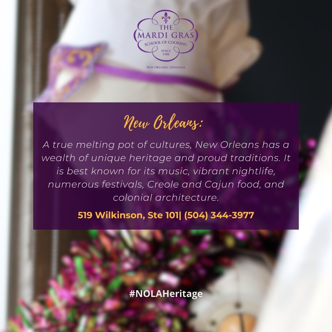 Immerse yourself in the cultural tapestry of New Orleans. Explore the symphony of flavors, sounds, and sights in this city of soul. Visit us to savor it all! Book now at mgscnola.com
#NOLAHeritage #MardiGrasCooking