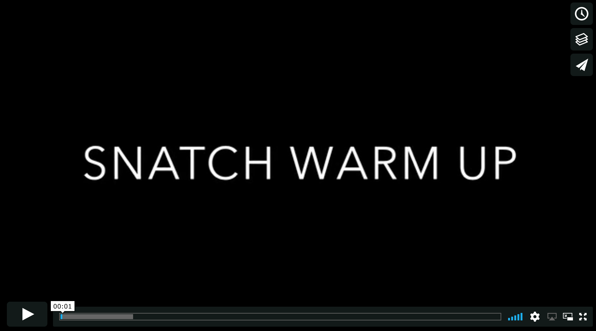 Snatch Warm Up