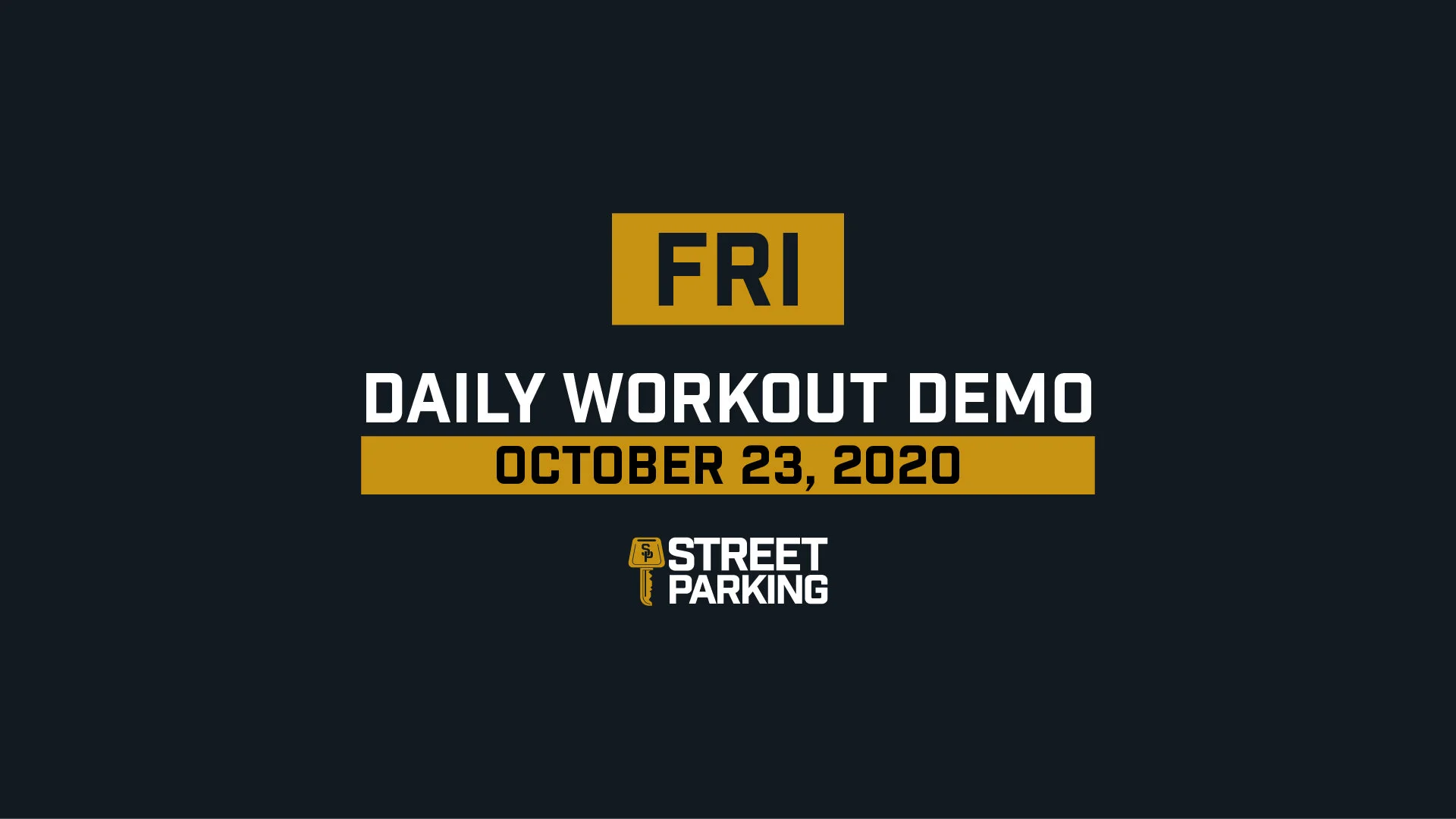 FRIDAY 10/23/2020