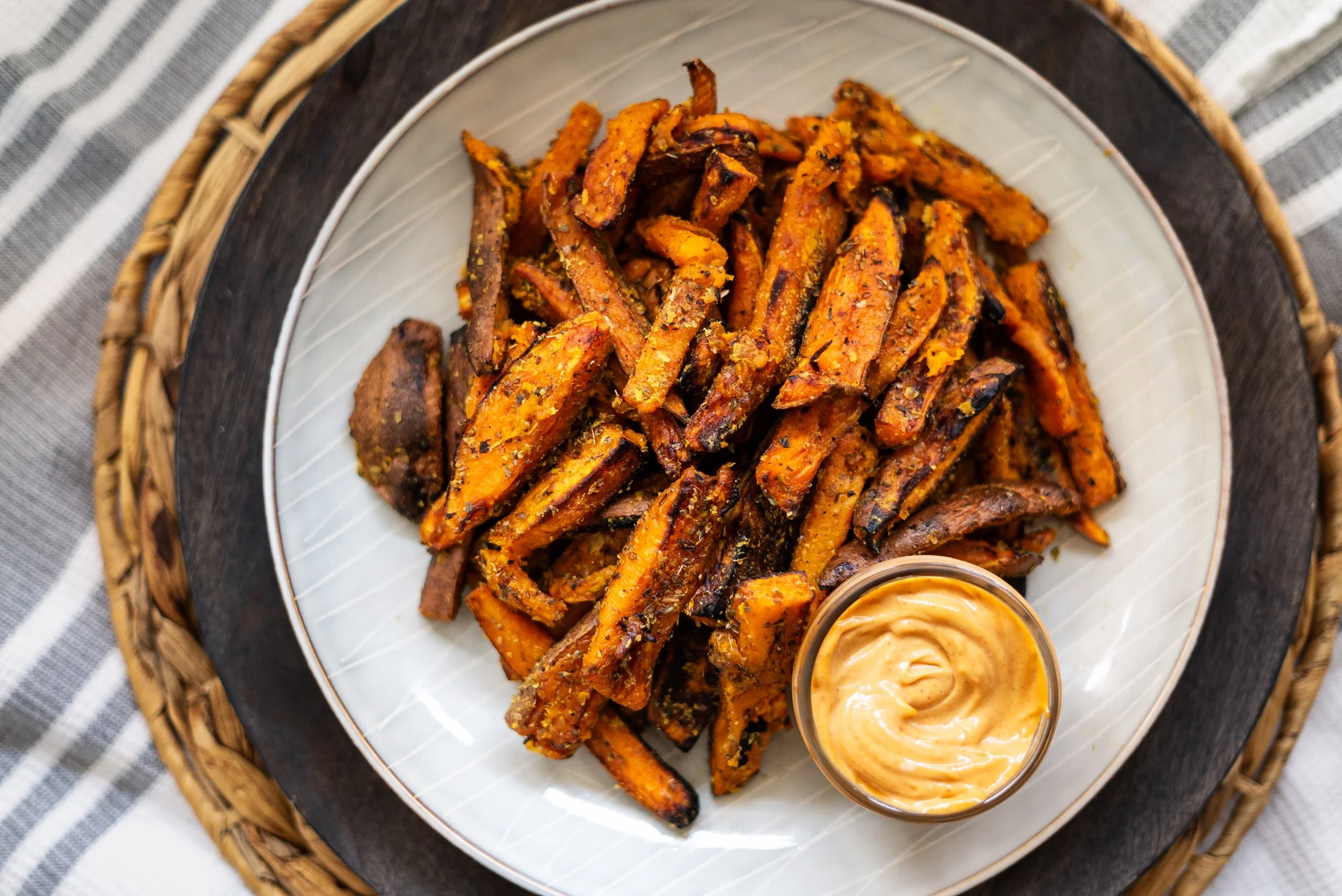 Garlic "Parmesan" Sweet Potato Fries
