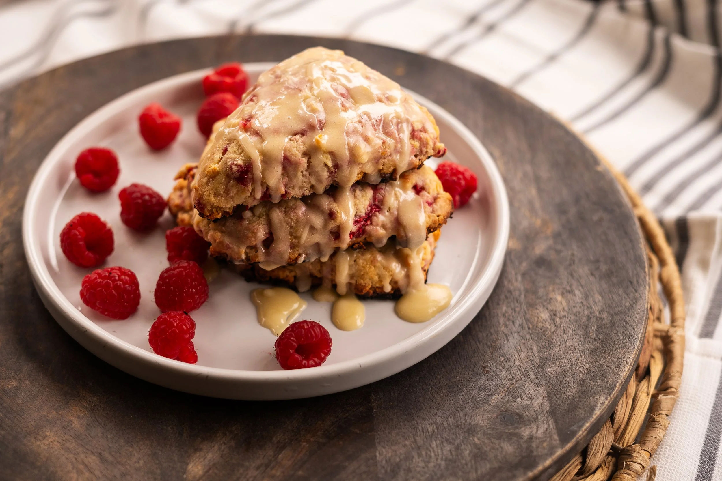 Lemon Raspberry White Chocolate Scones