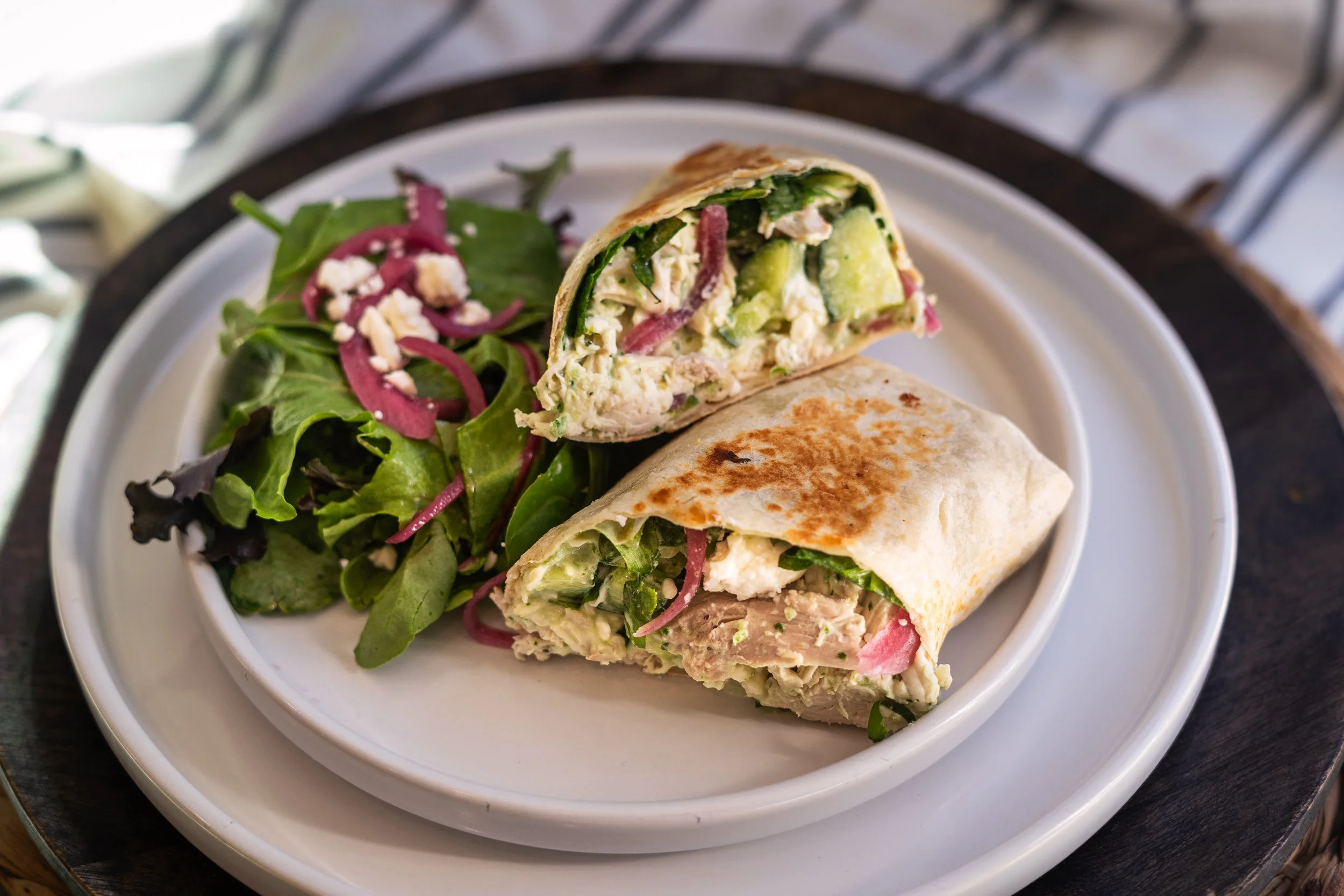 Green Goddess Chicken Wraps