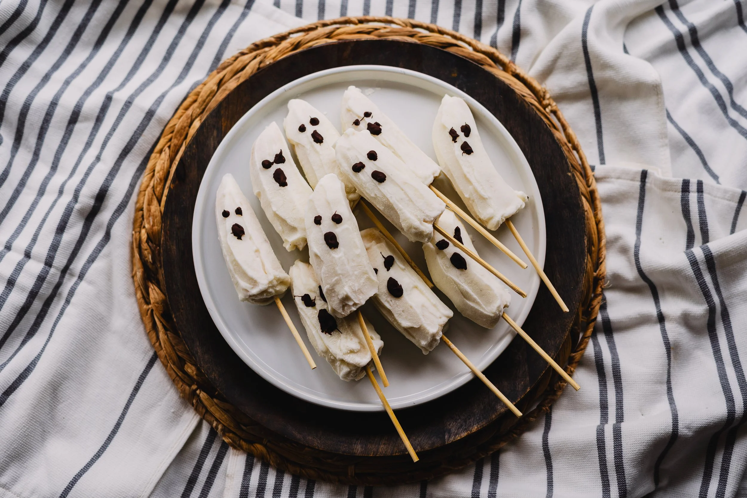 Banana Ghost Pops