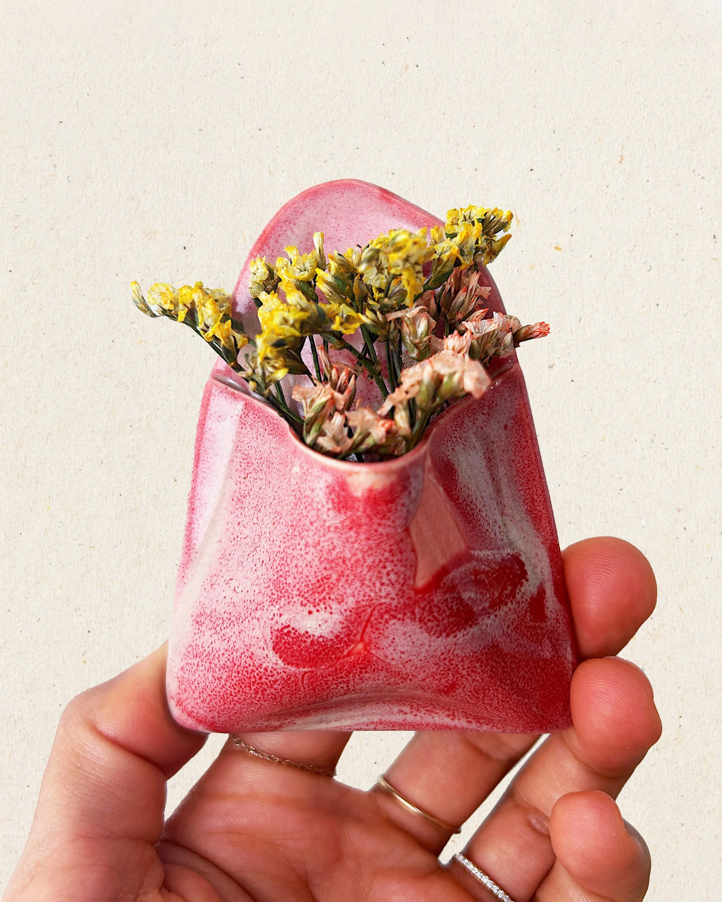 Red + Oatmeal — 3.5" (Strawberries & Cream)