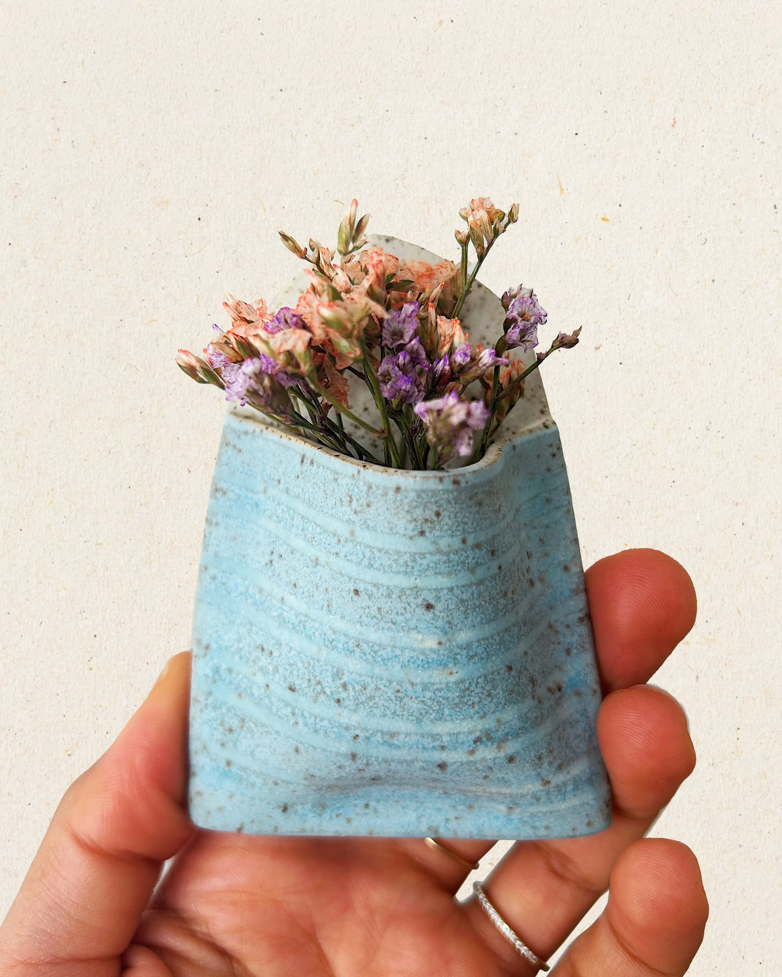 Oatmeal + Aqua — 3.5" (Blueberry Swirl)