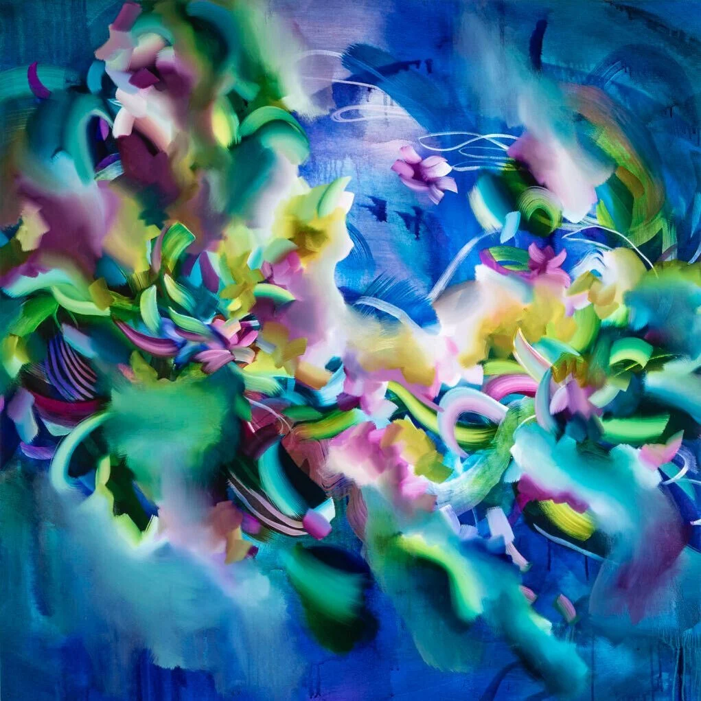 Thank you to everyone who came out last night. It feels overwhelmingly nice to be sharing work with the world again and feeling your support 💙

Solve the Riddle
48&rdquo;x 48&rdquo;
oil + acrylic on canvas