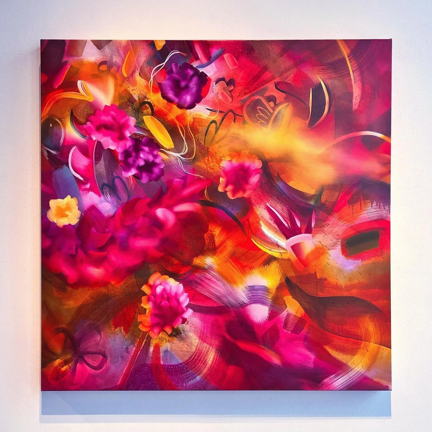 Just landed on a new set of prints at @bluegallerykc and this was the first one I knew we needed to include - it just makes me happy ☀️ Stay tuned!

Singing for Tomorrow
48x48&rdquo;
oil on canvas
original sold