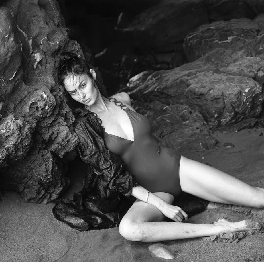 Nicole Trunfio Swimsuit B&W