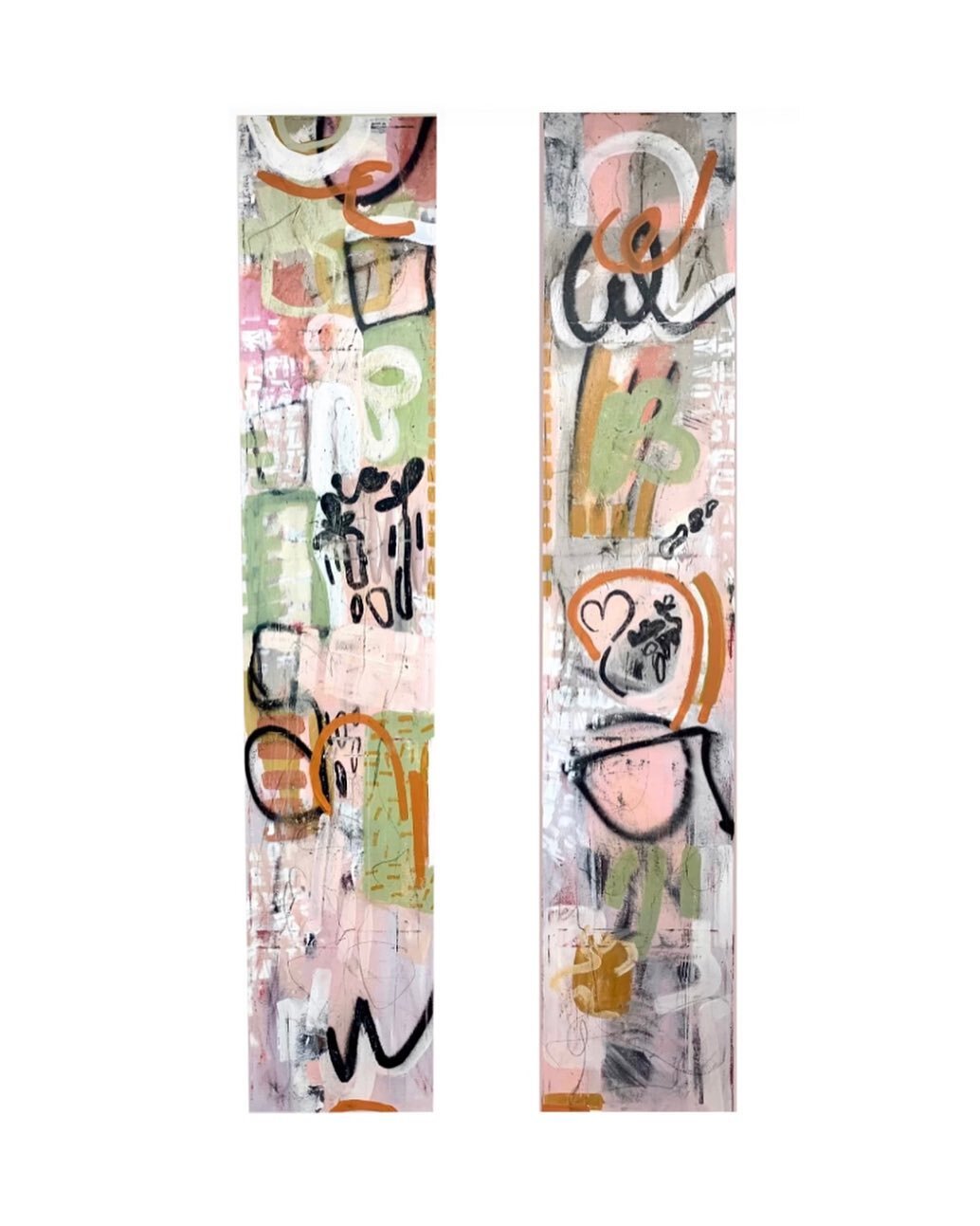 Kicking off the weekend with these two! &quot;Regeneration 1 and 2&quot; are 15.5&quot; x 77&quot; mixed media on canvas. DM for pricing details!
.
.
.
#newart #artoftheday #arttoronto #torontoartist #modernart #contemporaryart #artistsoninstagram #i