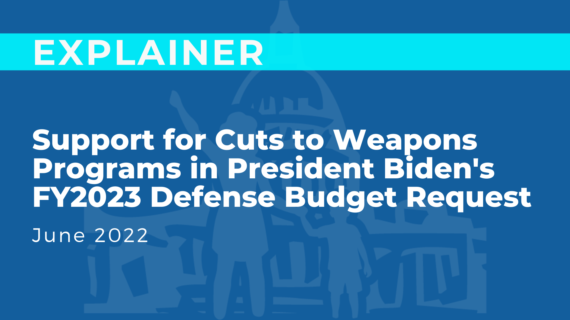 Support for Cuts to Weapons Programs in President Biden's FY2023 Defense Budget Request