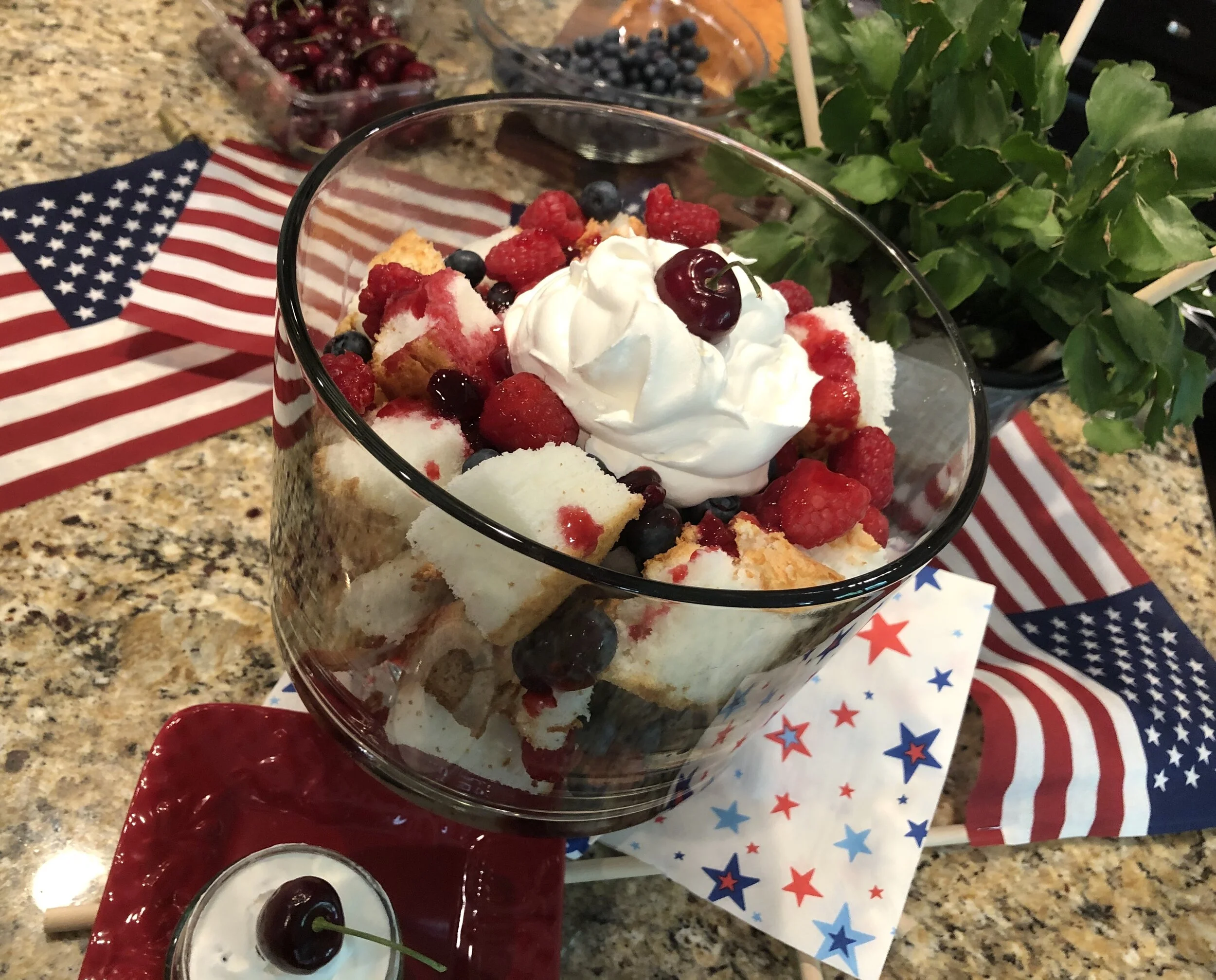 Recipe: Patriotic Berry Trifle with Cherry Lime Sauce