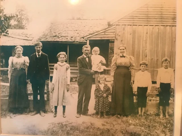 Above is a photo of Alexander Galloway Crawford, Brian's great-great grandfather and his family. Obviously, he was no stranger to do-it-yourself home additions. 