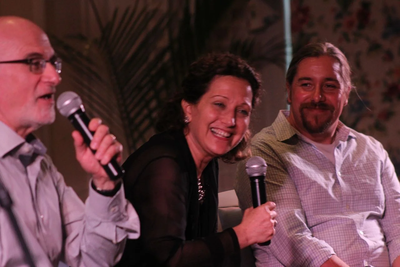 Sirota, Chesis and Scholes at pre-concert talk.jpg