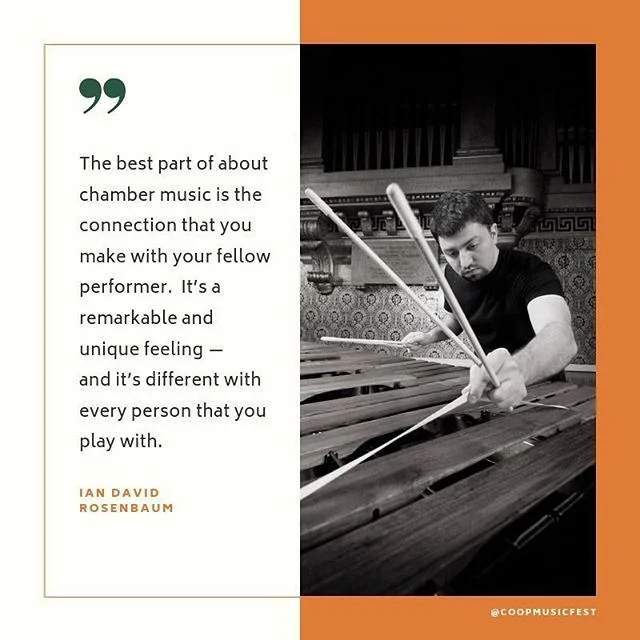 Just six more days until our second #CoopMusicFest concert, Celestial Sphere: Music for Marimba and Flute!

Join us Sunday, June 9th at 5pm as percussionist @IanRosenbaum and flutist @LindaChesis perform a spellbinding performance of works by @AndyAkiho, #GarethFarr, @David_Crowell, @PaolaPrestini, #Piazzolla, and #Bach.

Don't forget to meet us at @CooperstownBeverageExchange for cocktails and conversations with the musicians (cash bar)! 🍸

TICKETS: $25 General Admission, $10 Students through the link in bio.