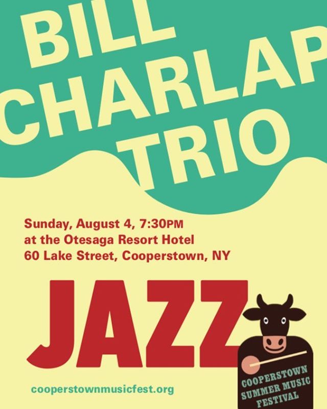 Tickets going fast! Don&rsquo;t miss the wonderful Bill Charlap Trio: Sunday, Aug 4 at the Otesaga.  https://www.brownpapertickets.com/event/4229050.  #standardjazz  #americansongbook  #jazzpianotrio  #otesagahotel  #pianojazz