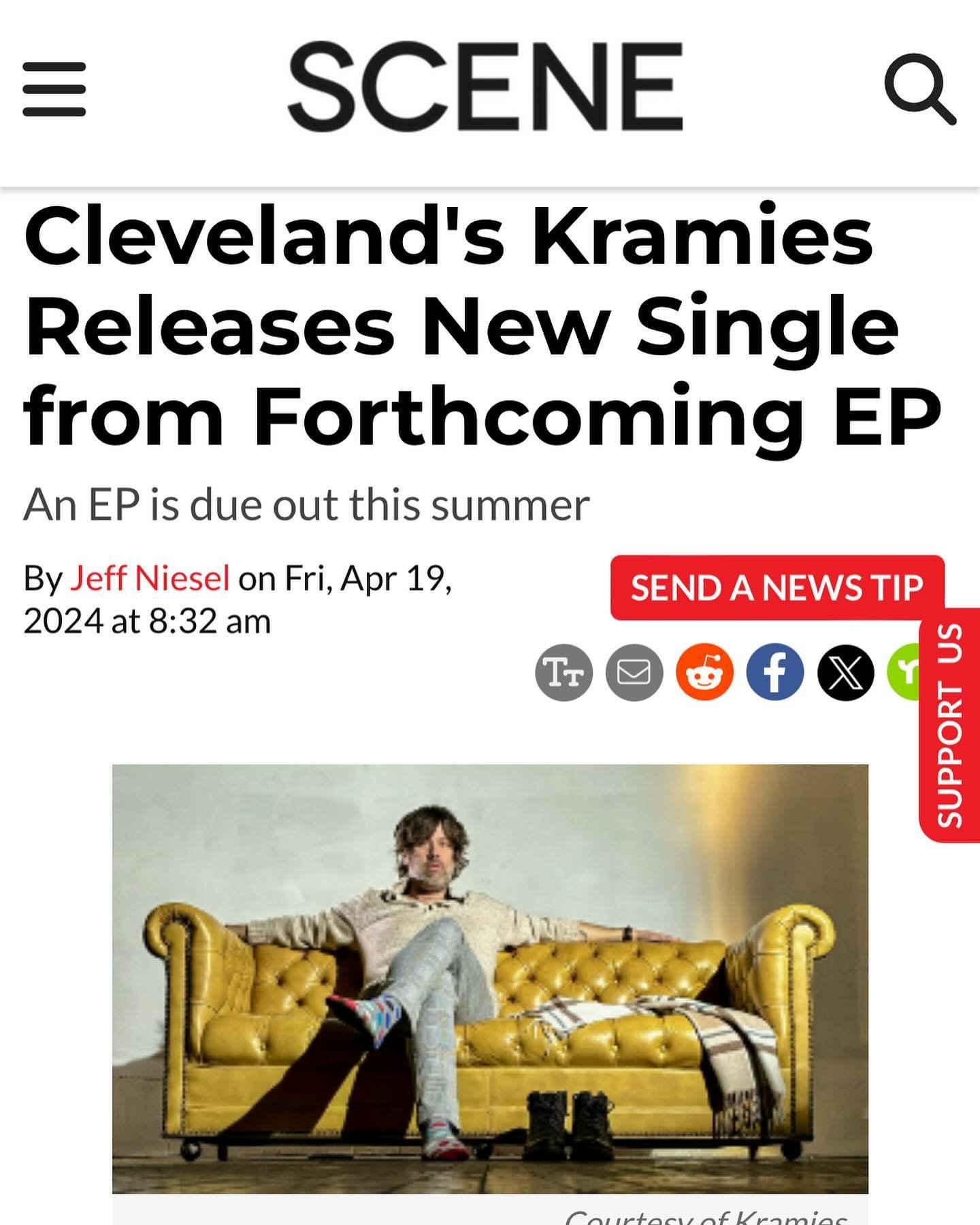 The last 24 hours have been amazing with all the kind words and press which I&rsquo;ll post soon. But since I&rsquo;m Cleveland born I&rsquo;m posting this one from @clevelandscene 
Always nice getting hometown recognition! Thank you Cleveland Scene 