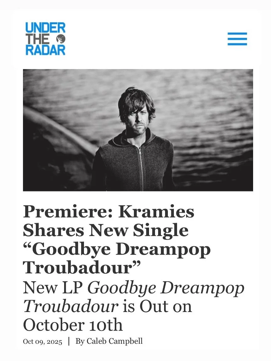 I am absolutely blown away that one of my favorite all time publications - Under The Radar Magazine just premiered my favorite song from the new album!!! &ldquo;Goodbye Dreampop Troubadour&rdquo; (the single) is a six minute gem that I am super proud