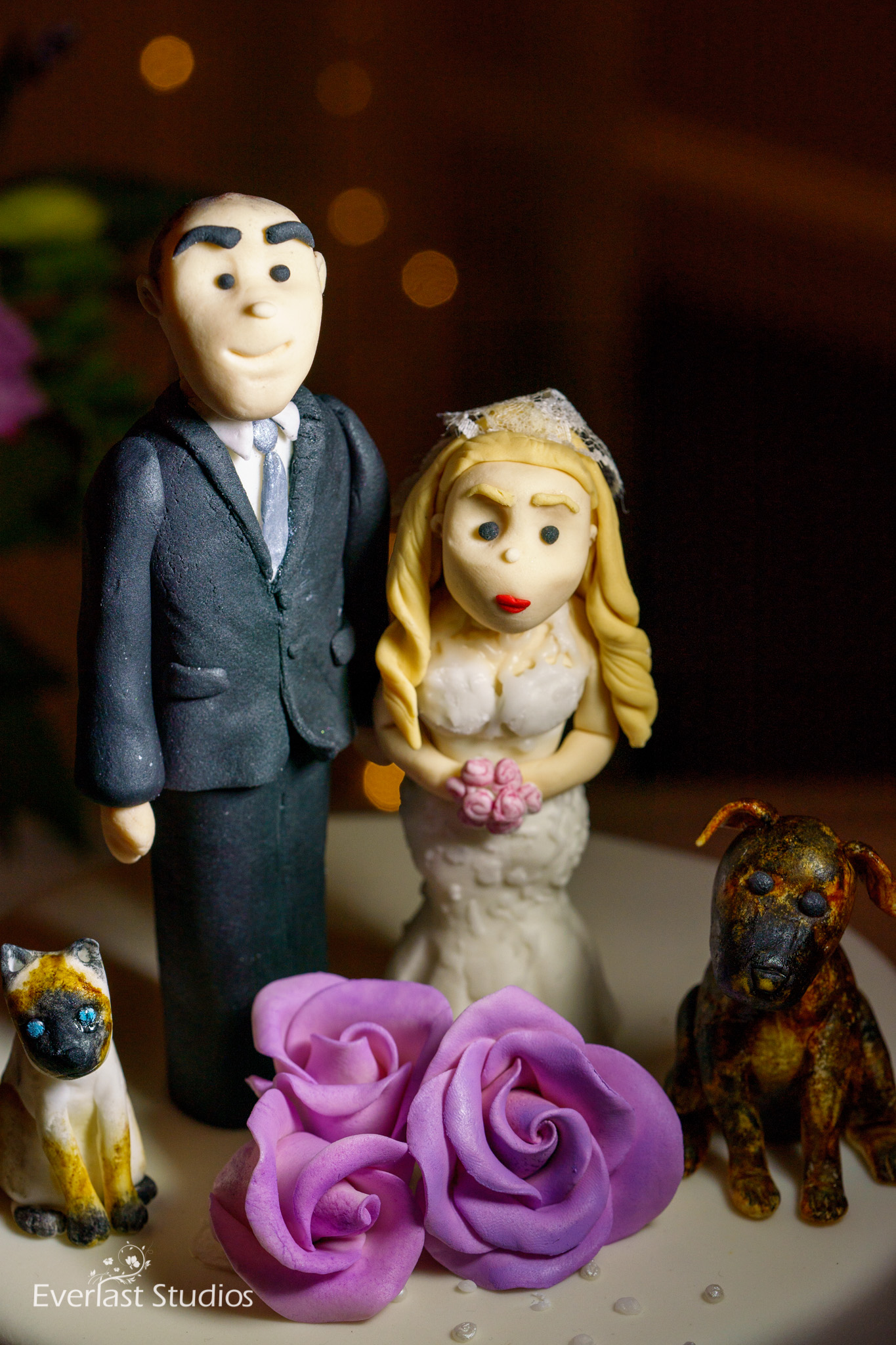 Bride and Groom cake topper