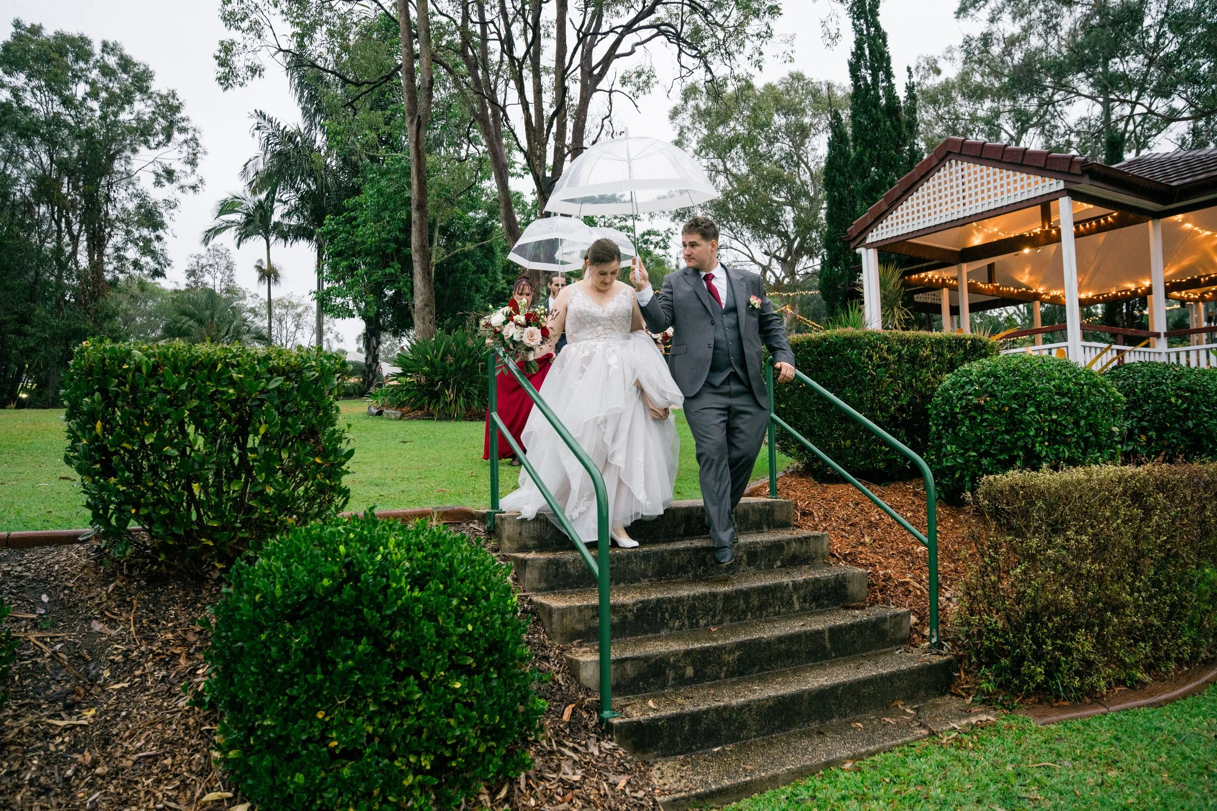 Rainy wedding day for Brisbane photography