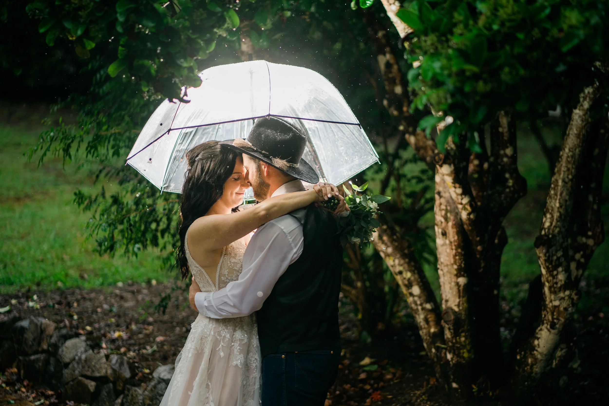 Rainy wedding day photos for Brisbane photography