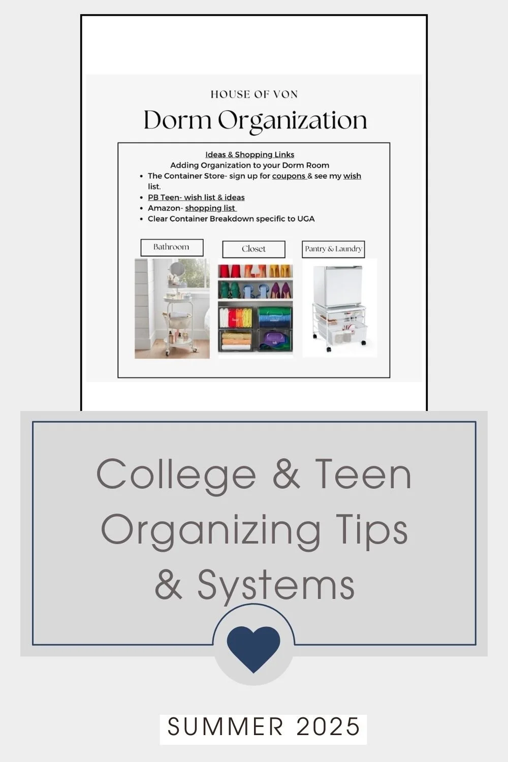 College Dorm Room Organizing 