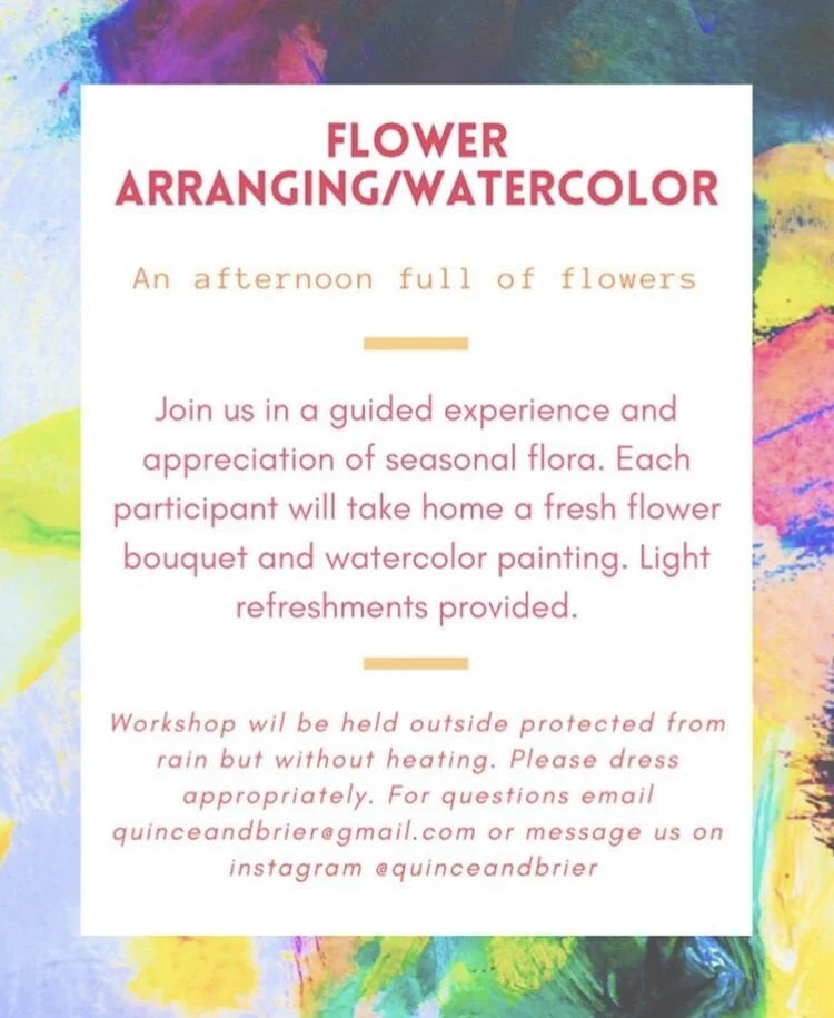 Flower Arranging and Watercolor Workshop