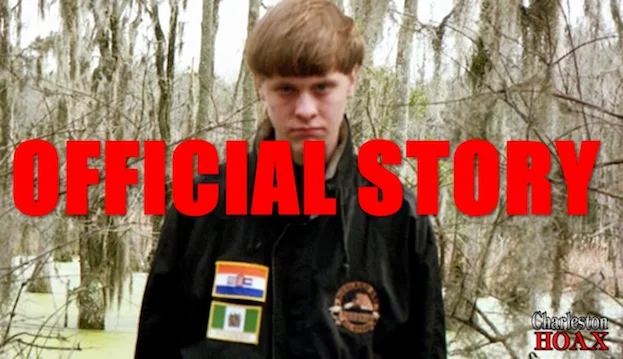 SCREEN SHOT OF ALLEGED RACIST SERIAL MURDER FROM RED SILVER J’s CHARLESTON HOAX VIDEO. SAID VIDEO PROVIDES A THOUGHT PROVOKING, THOROUGH &amp; CRITICAL ANALYSIS OF THE OFFICIAL GOVERNMENT STORY PARROTED BY THE VESTED INTERESTS. BUT YOUTUBE WASN’T HA…