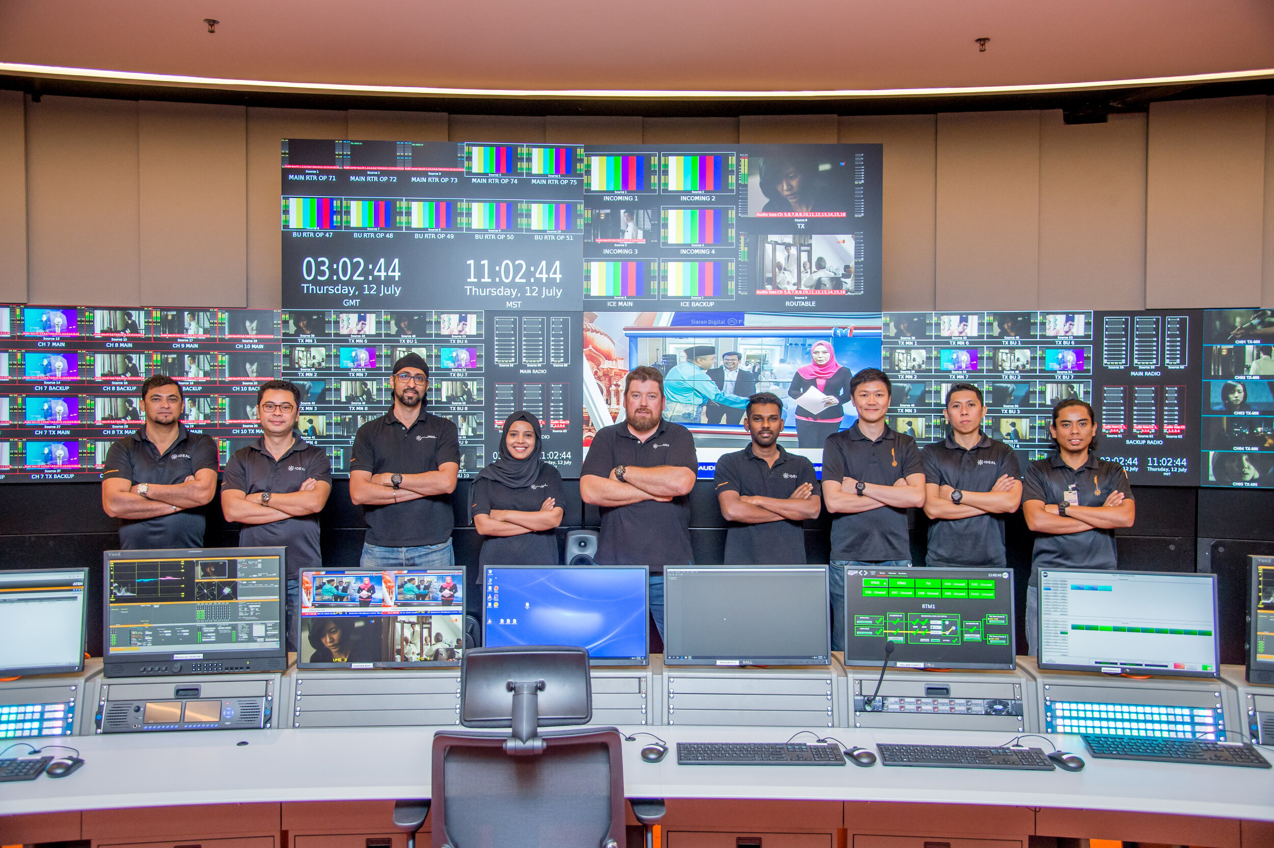 Broadcast TV Studio engineers