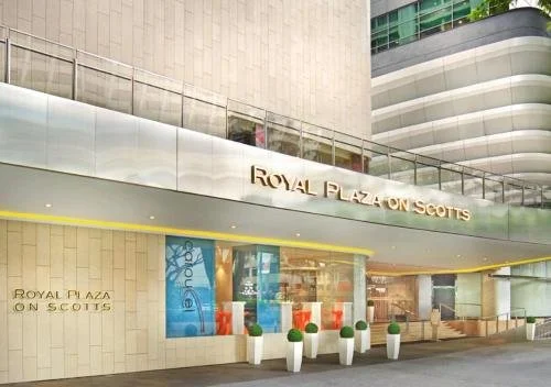 Front area of Royal Plaza on Scotts hotel in Singapore.jpg