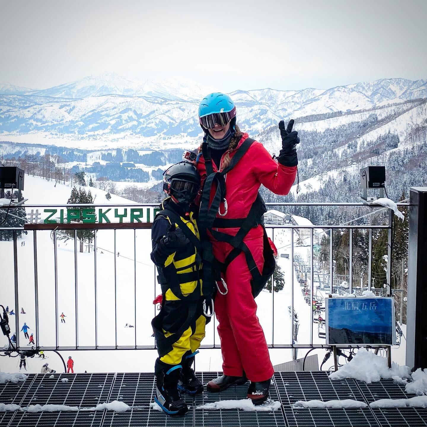 When Chase chickens out, you get to reap the benefits.  #zipskyride #zipline #nozawaonsen