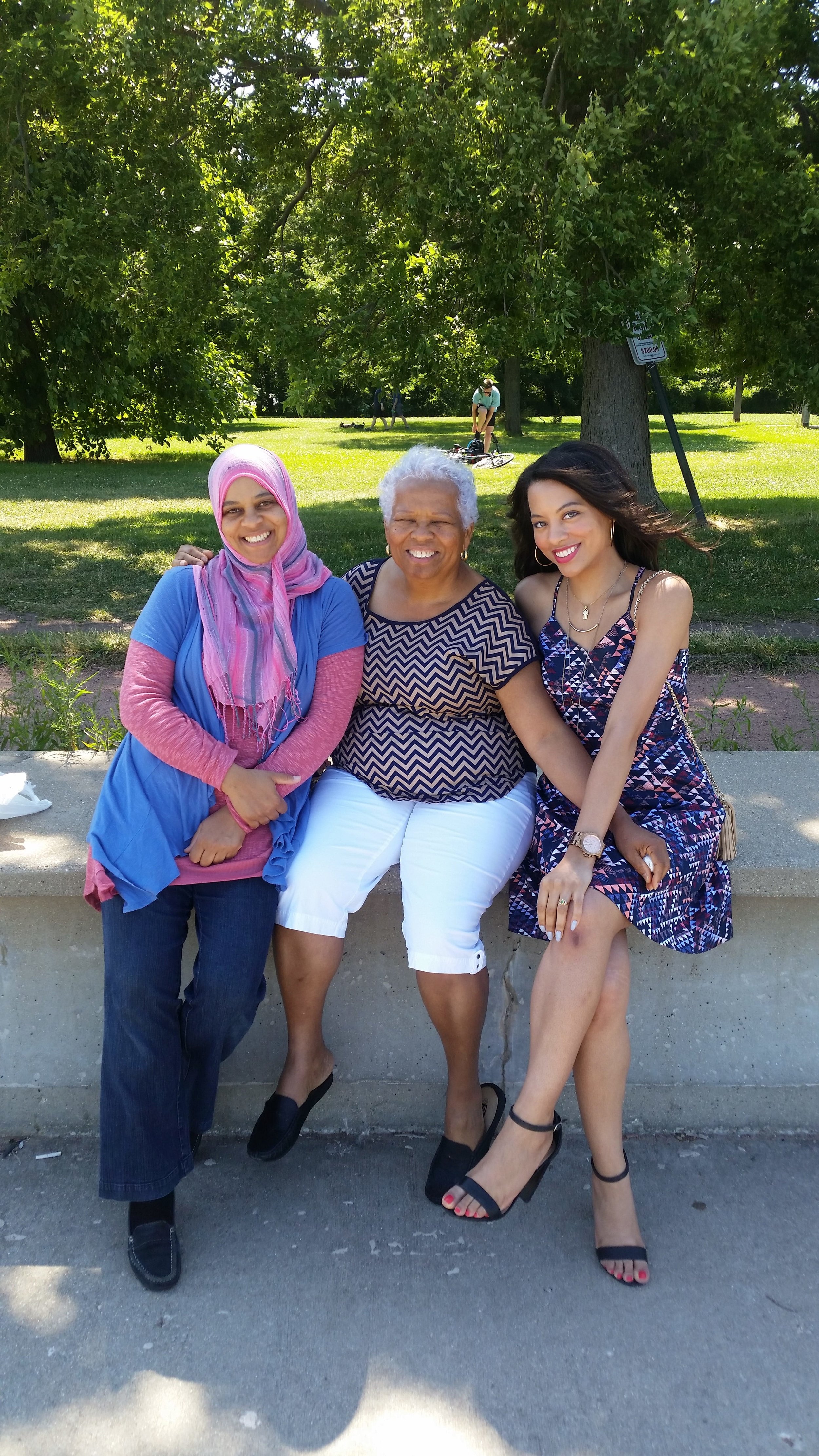 My aunt, grandmother and I