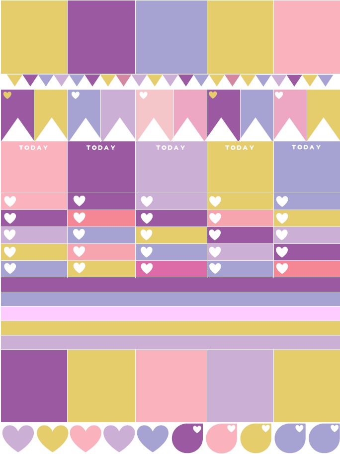 FREE PRINTABLE Planner Stickers - Pink and Purple Color Block .jpg