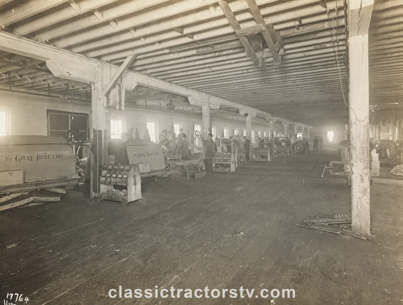 Gray Tractor Factory Vintage Photo .jpeg