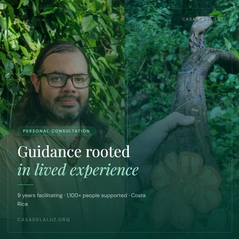 🌿 Plant-medicine consultations, honest, experienced, and grounded in Costa Rica.

Whether you are preparing for your first ceremony, integrating a profound or difficult experience, navigating plant medicine as someone with Autism or ADHD, or buildin