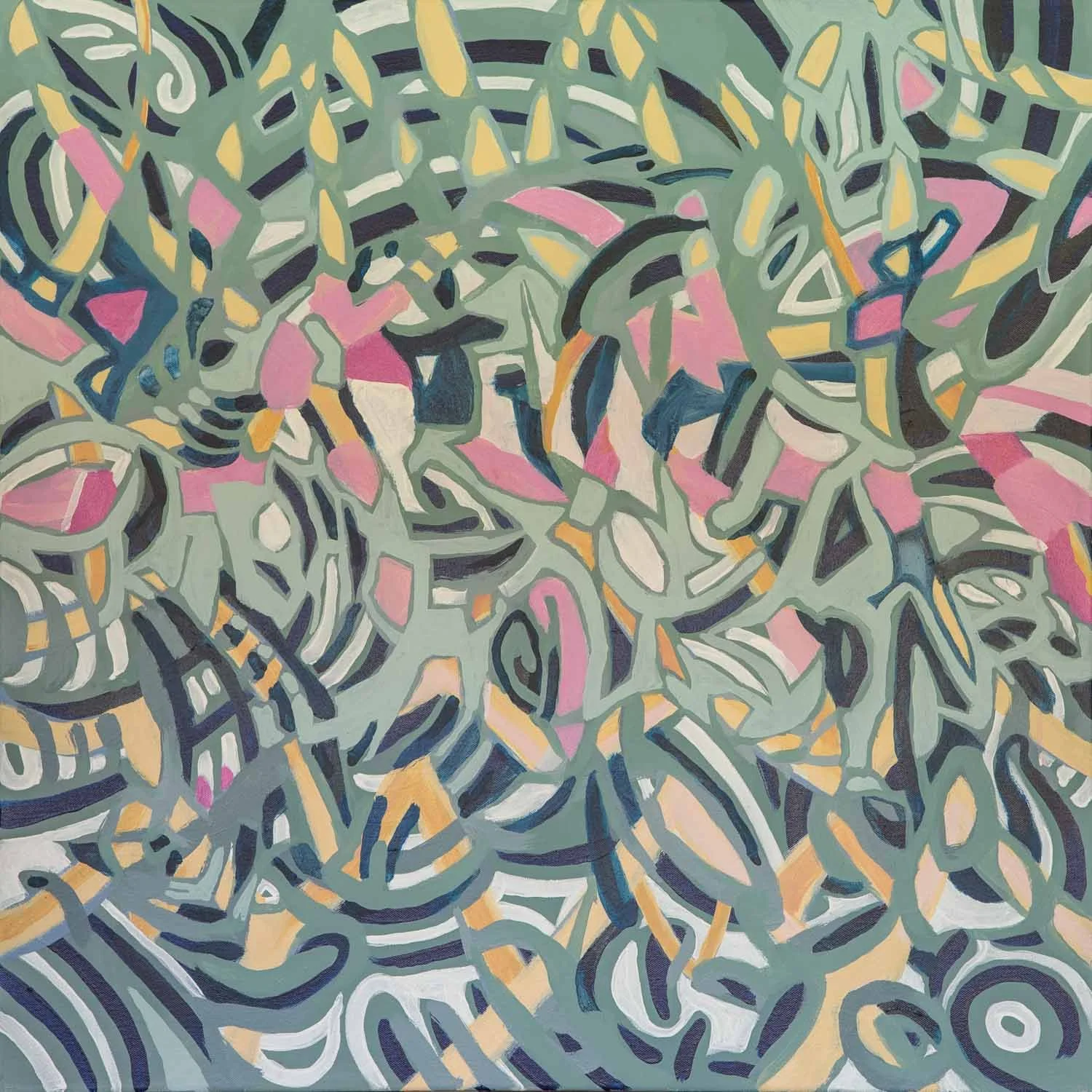 One Fine Day  acrylic on canvas 30"x30" 1100.