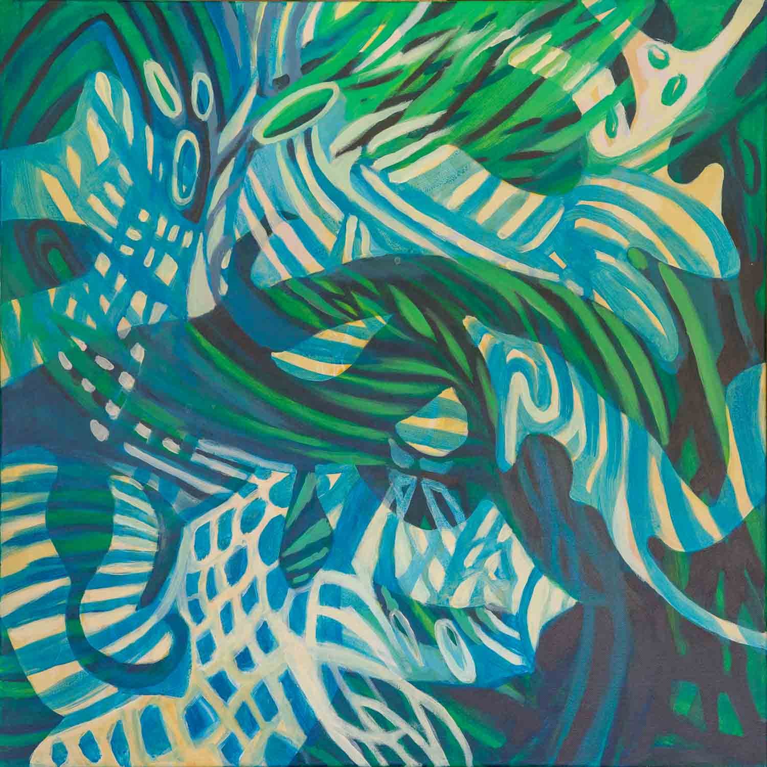 Shimmer   acrylic on canvas 30"x30"   850.