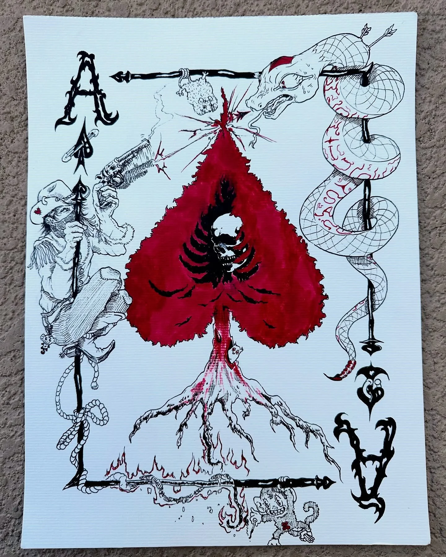 &ldquo;lucky ace&rdquo; &spades;️ here to bring you luck today! 🍀
made for an open call i didn&rsquo;t get into but that&rsquo;s ok cuz i secretly reallyyyy wanted to keep it. should i go ahead &amp; make all the aces now? 🧐