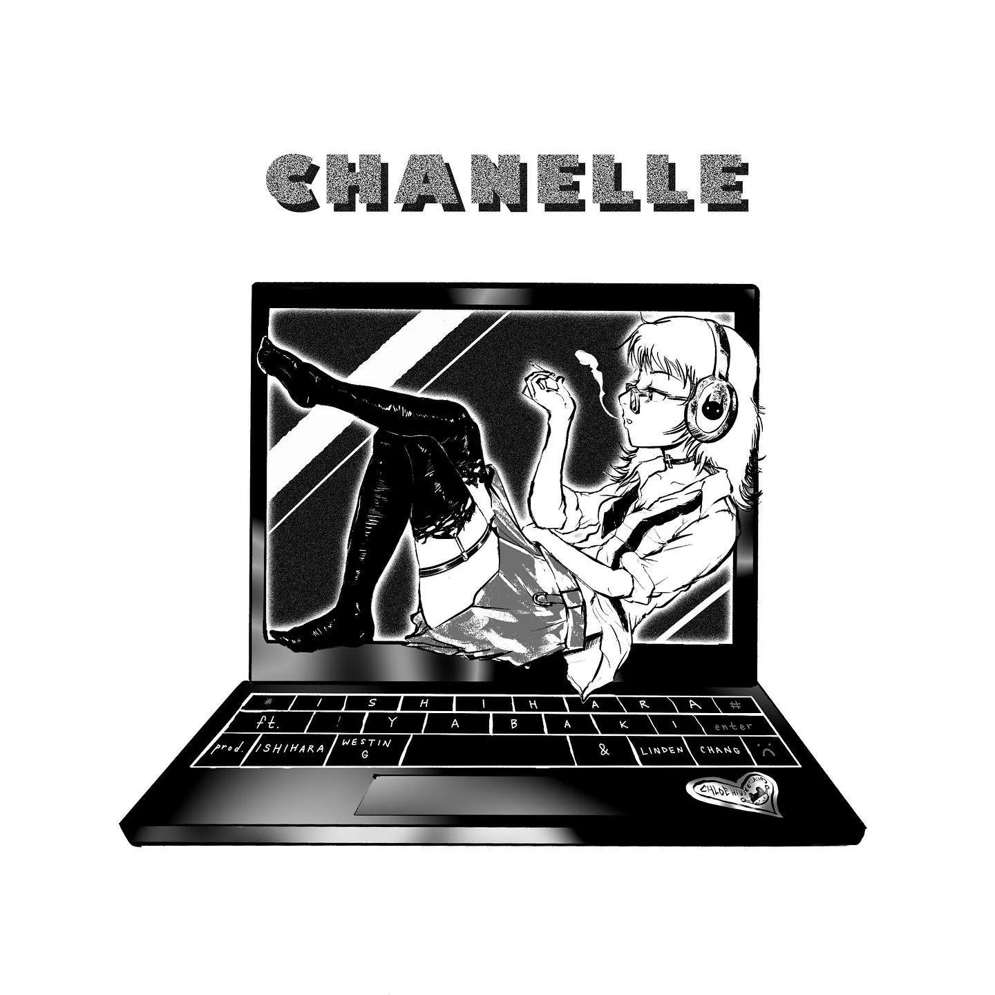 meant to post this a long time ago! oops. 🤓
here&rsquo;s computer girl cover art for @ishihara_music 🎧 
go stream &ldquo;chanelle&rdquo; already what u waiting forrr