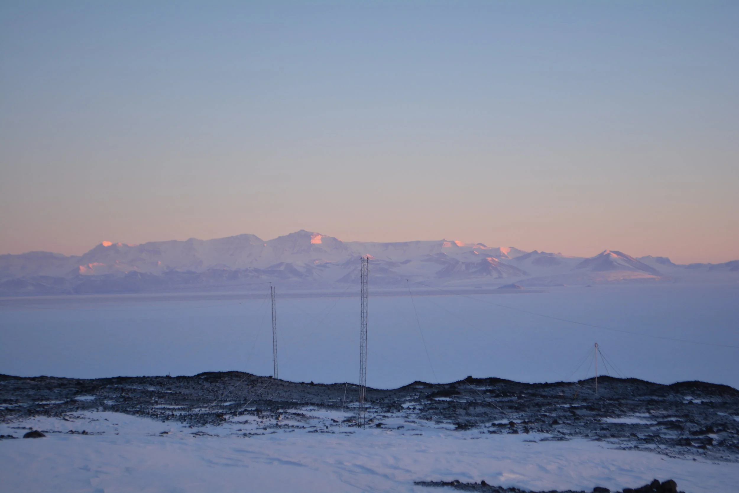  The flat white area is frozen ocean. 