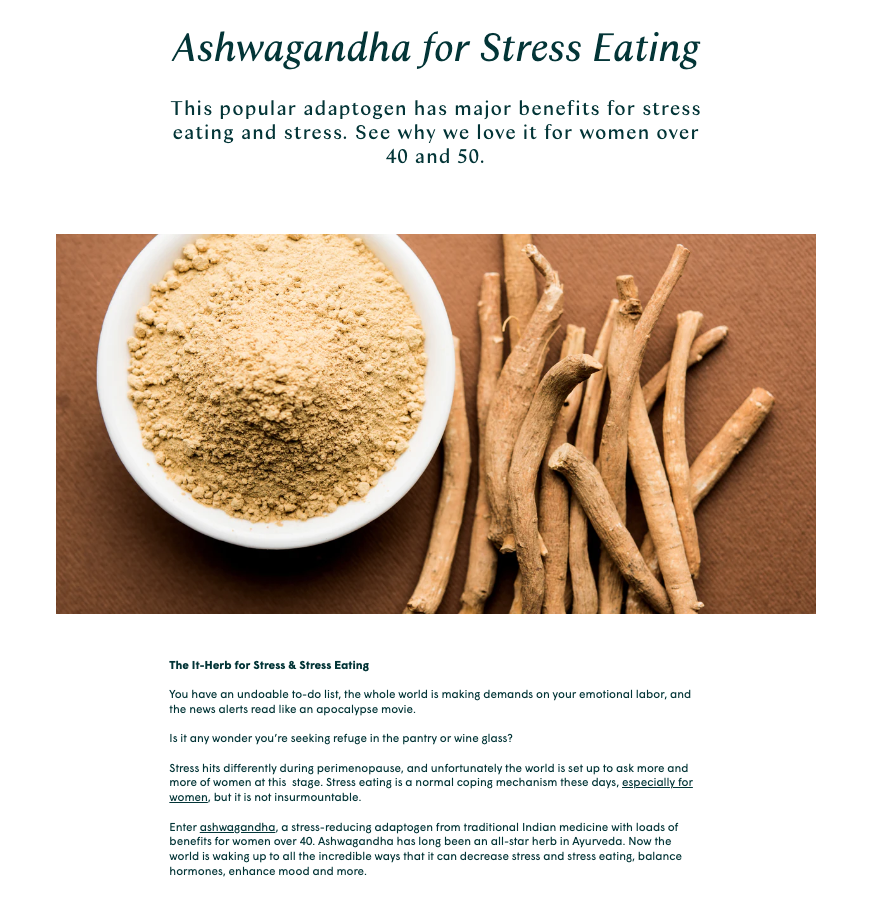 Ashwagandha for Stress Eating