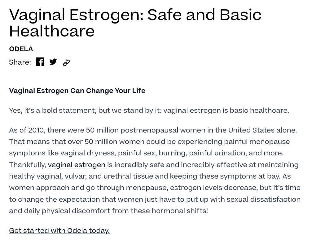 Vaginal Estrogen: Safe and Effective Healthcare2