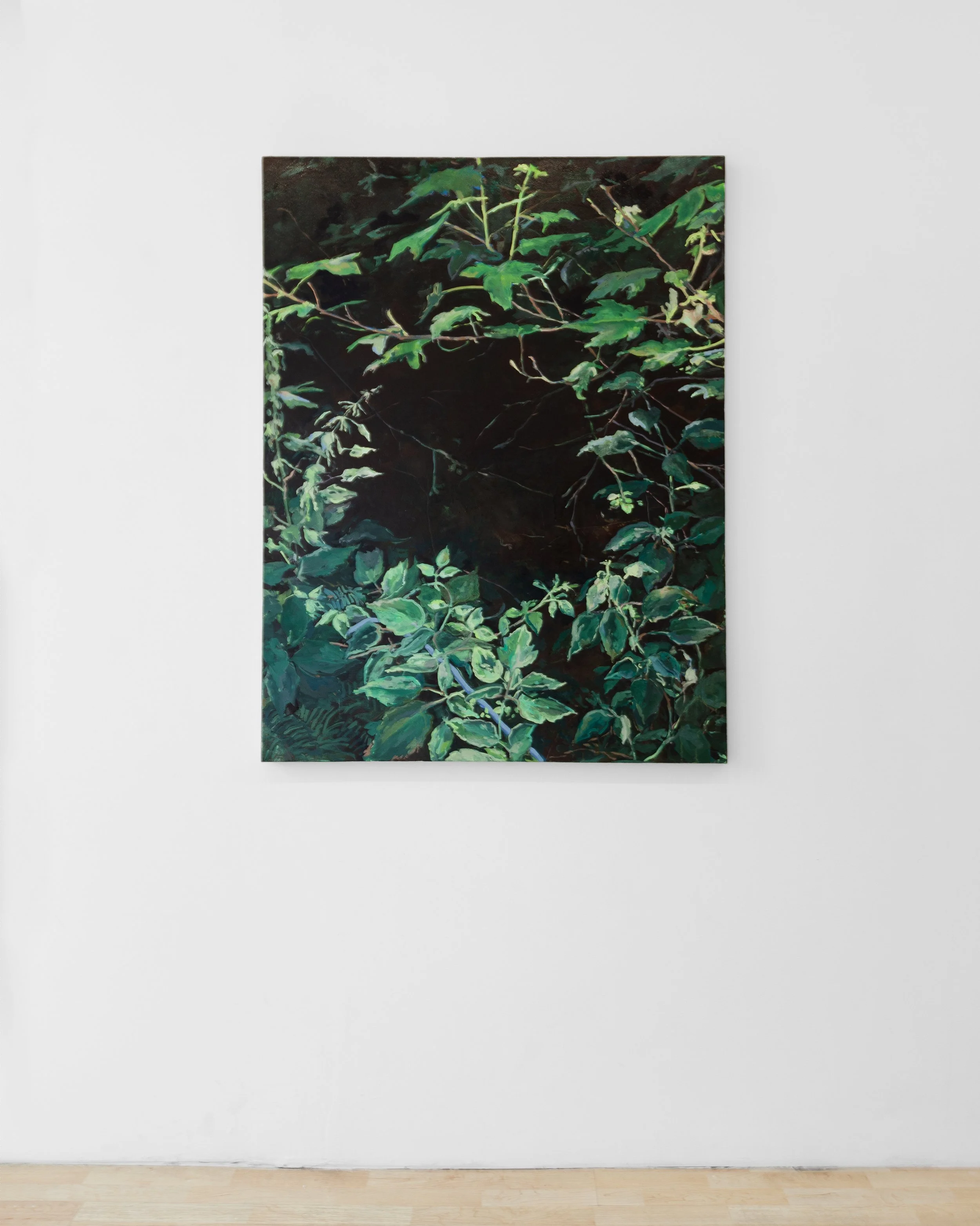   The Long Walk Home  exhibition view   The Holy Void , 2025, oil on canvas, 48 × 36 inches 