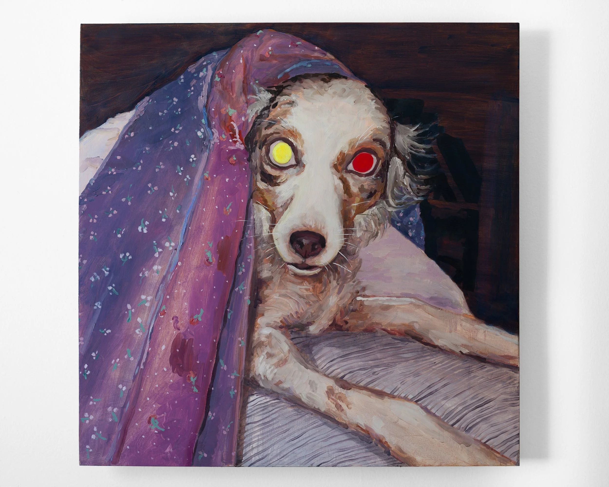   Familiar Stranger (what do you see?) , 2024, oil on panel, 24 × 24 inches 